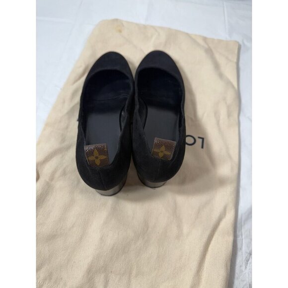 Louis Vuitton Black Suede Revival Ballet Flats Size 37 - Picture 16 of 16